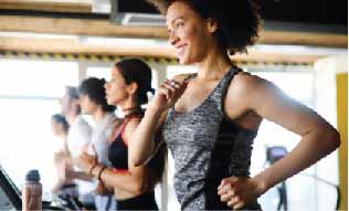 people on treadmills